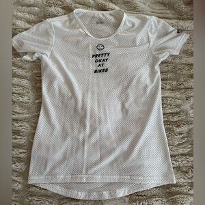 Ostroy Women's White cycling base layer tee